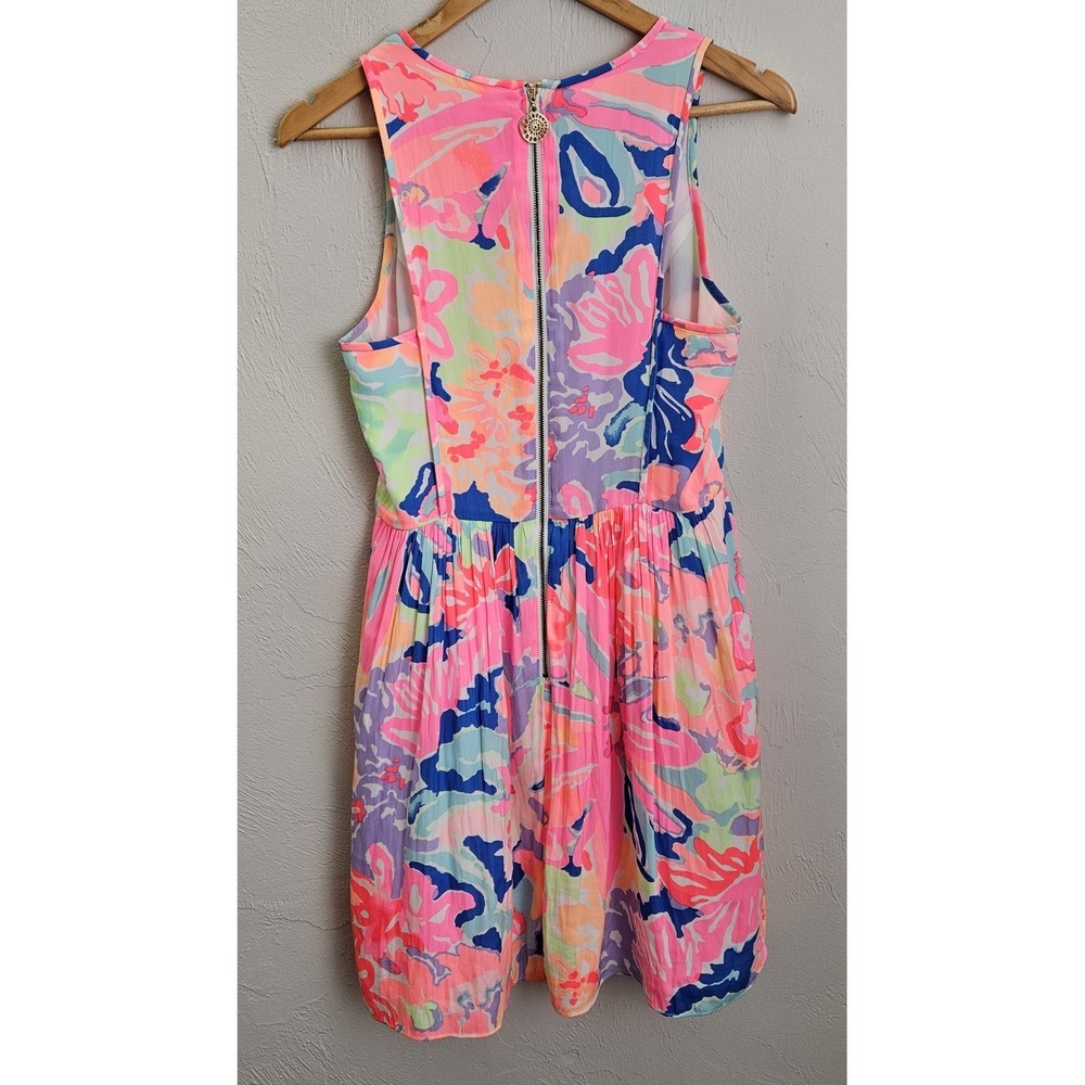 Lilly Pulitzer Kassia Mini Dress Women's Size 4 Playa Hermosa Floral Fit & Flare - Picture 2 of 6